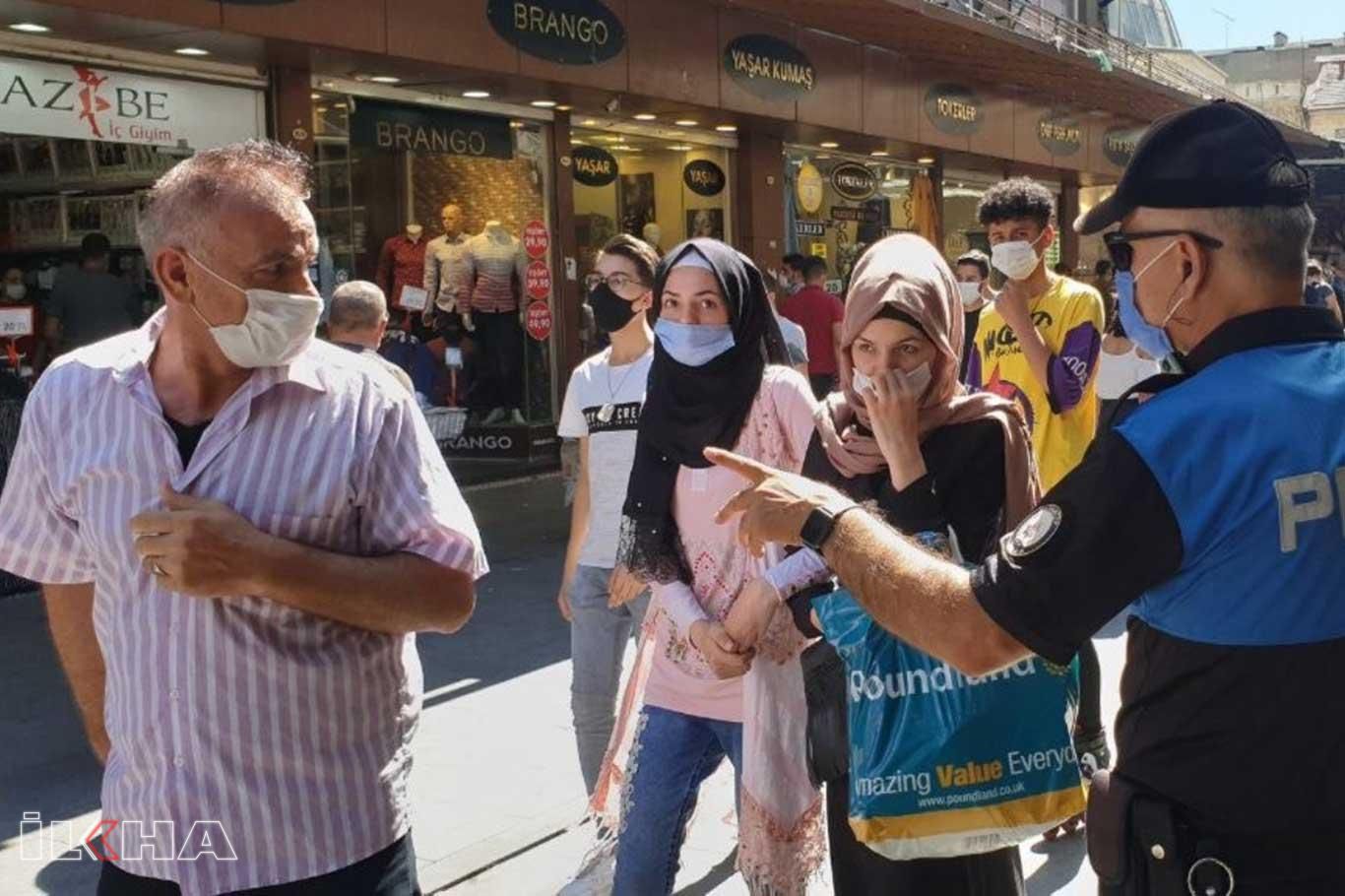 Gaziantep'te 2 bin 938 kişiye maske takmama ve sosyal mesafe cezası