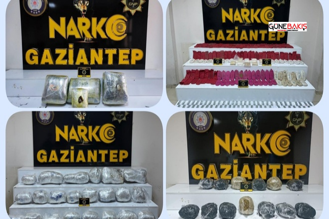 Gaziantep'te son bir ayda 177 kilo uyuşturucu ele geçirildi