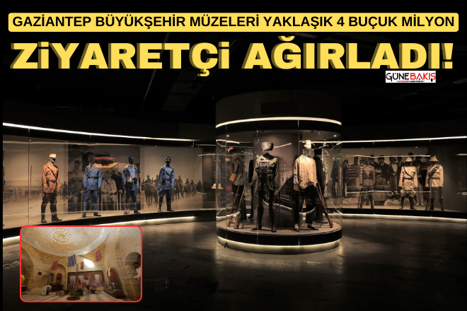 Gaziantep Büyükşehir Müzeleri yaklaşık 4 buçuk milyon ziyaretçi ağırladı!