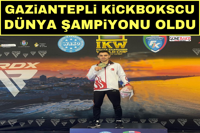 Gaziantepli Kickbokscu dünya şampiyonu oldu