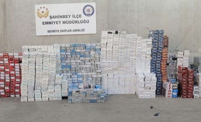 Gaziantep’te 12 bin 960 paket gümrük kaçağı sigara ele geçirildi
