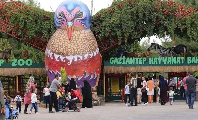 Gaziantep Hayvanat Bahçesi kısıtlamasız ilk hafta sonunu hareketli geçirdi
