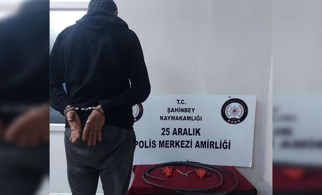 Gaziantep'te kablo hırsızı suçüstü yakalandı