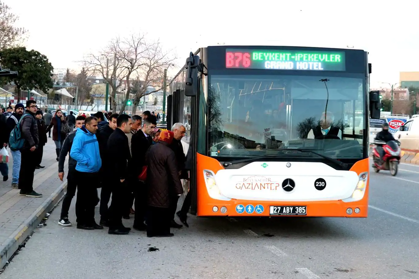 Gaziantep'te ulaşım 27 şubata kadar ücretsiz