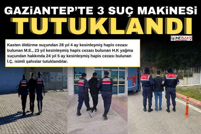 Suç makineleri Jandarma dedektiflerine takıldı: 3 tutuklama
