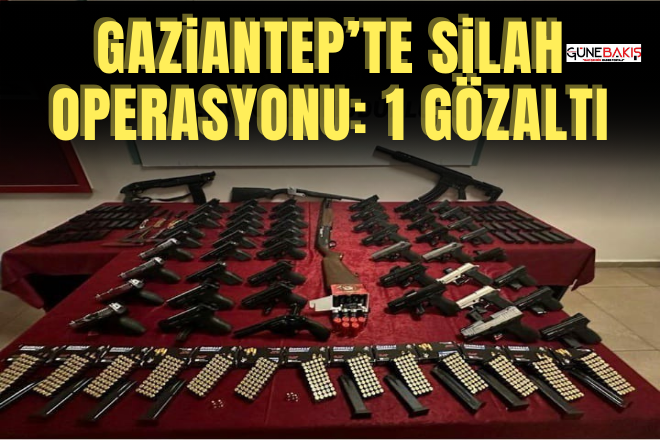 Gaziantep’te silah operasyonu: 1 gözaltı
