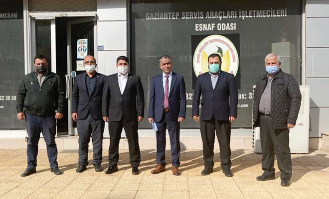 HÜDA PAR Gaziantep İl Başkanı Göçer salgından etkilenen servisçileri ziyaret etti