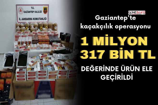 Gaziantep'te kaçakçılık operasyonları: 1 Milyon 317 bin TL değerinde ürün ele geçirildi