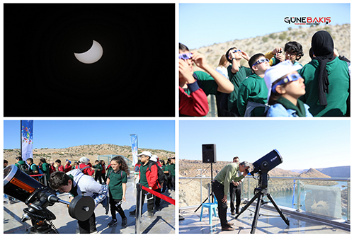 Gaziantep’te güneş tutulması Rumkale’de ilgiyle gözlemlendi