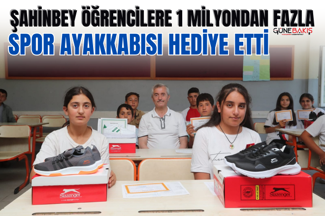 Şahinbey öğrencilere 1 milyondan fazla spor ayakkabısı hediye etti