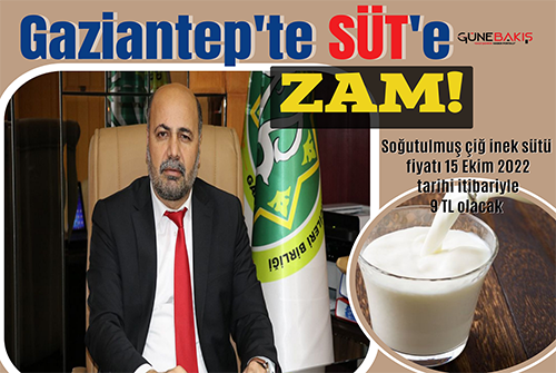 Gaziantep'te süt zamlandı