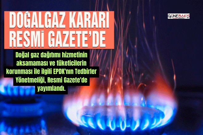 Doğal gaz dağıtımına ilişkin karar Resmi Gazete'de yayımlandı