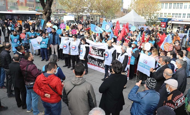 Gaziantep’te sağlık çalışanları iş bıraktı