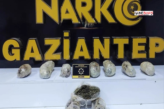Gaziantep'te 3 kilo 300 gram skunk ele geçirildi