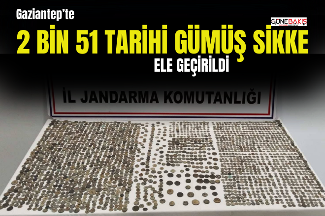 Gaziantep’te 2 bin 51 adet tarihi sikke ele geçirildi: 2 gözaltı