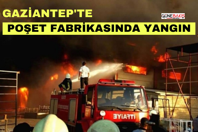 Gaziantep'te poşet fabrikasında yangın