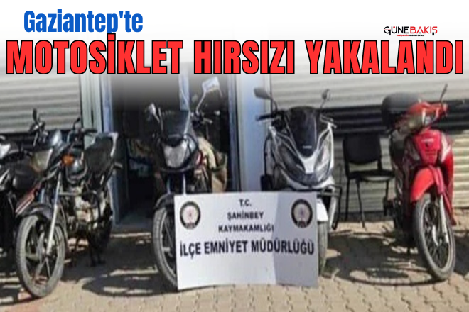 Gaziantep'te motosiklet hırsızı yakalandı