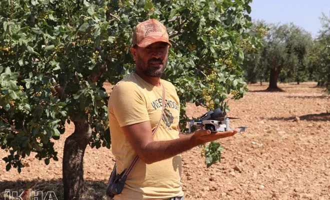 Antep fıstığı nöbetinde droneli dönem başladı