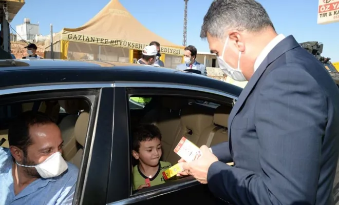 Gaziantep'te bayram öncesi drone ile trafik denetimi