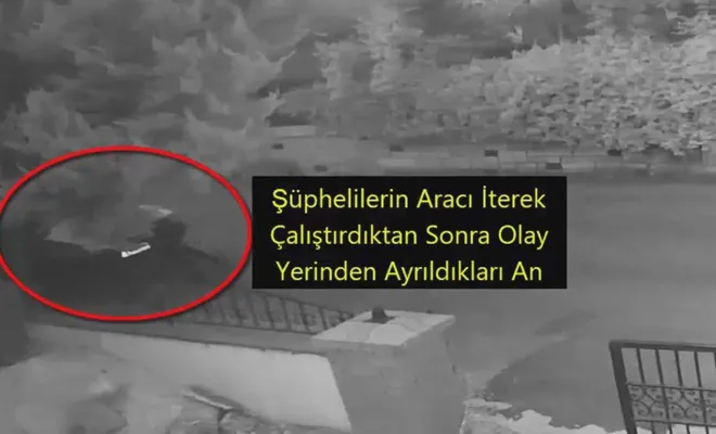 Hırsızlar çalışmayan aracı iterek kaçtı