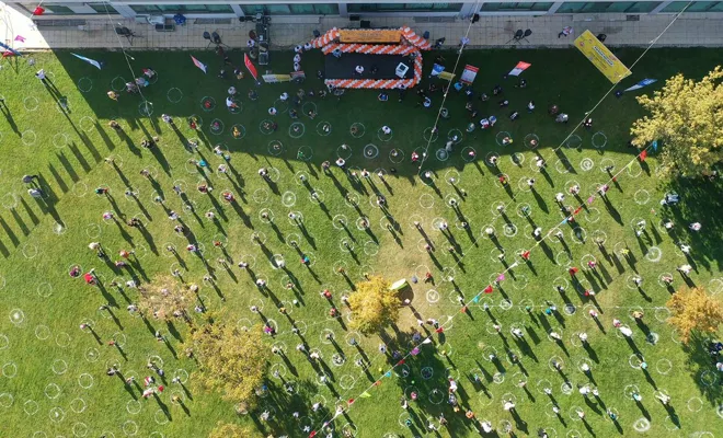 Gaziantep'te 'Temassız Oyun Şenliği' düzenlendi