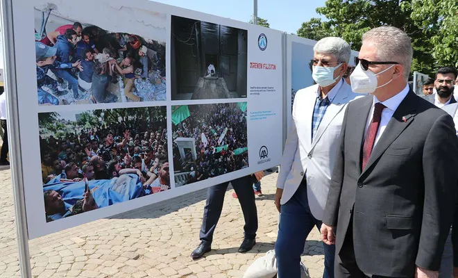 Gaziantep'te “Direnen Filistin” fotoğraf sergisi açıldı