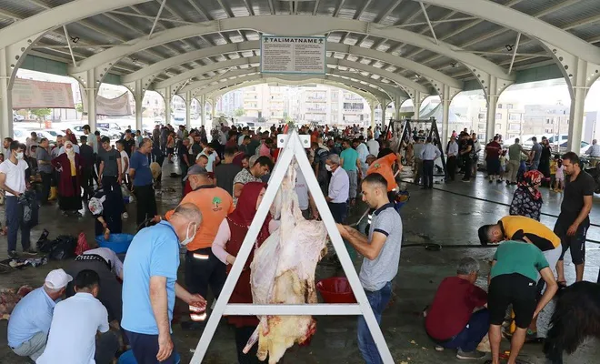 Kurban kesmenin sevinci yaşanıyor