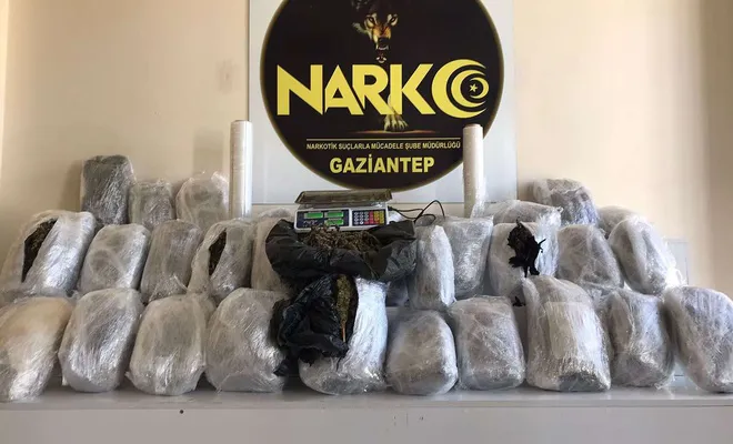 Gaziantep’te 44 kilogram esrar ele geçirildi