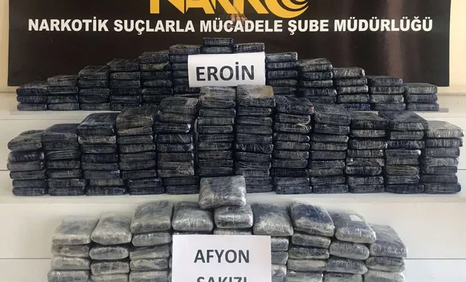 87 kilo eroin ile 30 kilo Afyon sakızı ele geçirildi