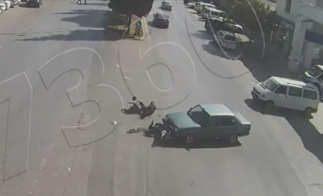 Trafik kazaları görüntülendi