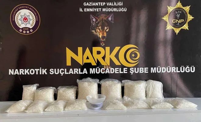 Gaziantep'te 13 kilo sentetik “zehir” ele geçirildi