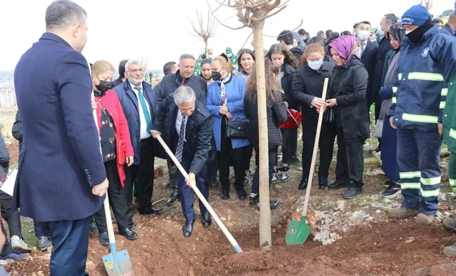 Gaziantep’te öğrenciler fidan dikti