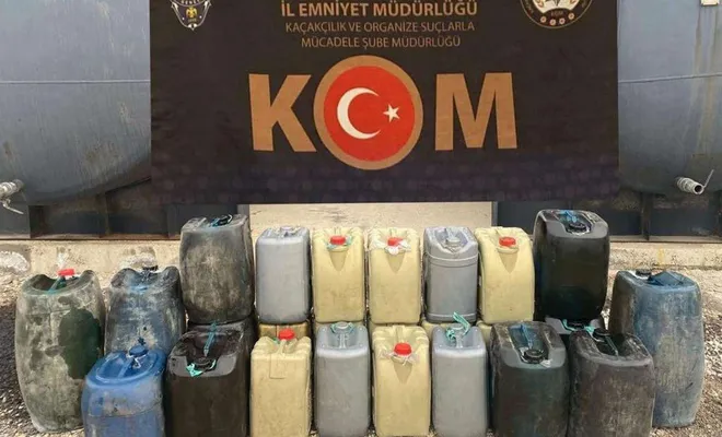 620 litre kaçak akaryakıt ele geçirildi