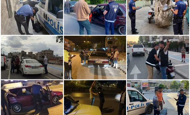 Gaziantep’te trafik denetiminde 55 kişi tutuklandı