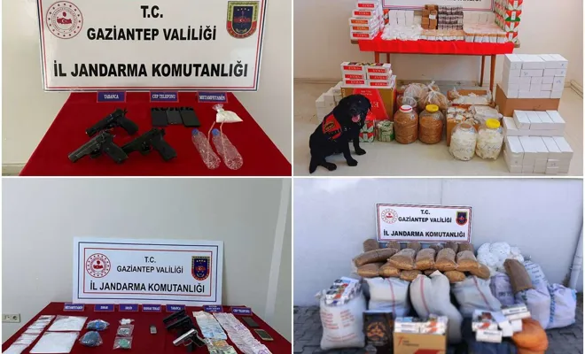 Gaziantep’te uyuşturucu ve kaçakçılık operasyonu: 87 gözaltı