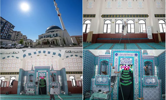 Gaziantep’te camiler bayram namazına hazır 