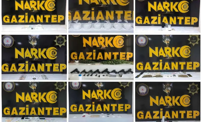 Gaziantep’te uyuşturucu operasyonu: 34 kişi tutuklandı