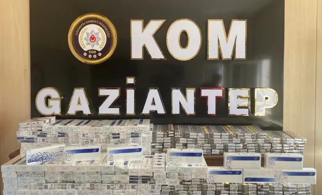 Gaziantep'te durdurulan TIR'da gümrük kaçağı sigara ele geçirildi 