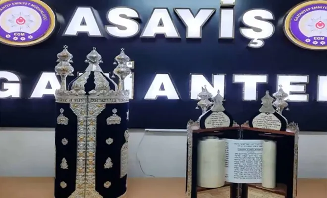 Gaziantep’te sinagogda hırsızlık yapan 2 kişi tutuklandı