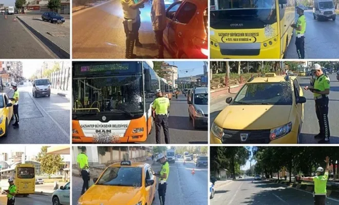Gaziantep'teki trafik denetiminde 5 bin 159 sürücüye ceza yazıldı