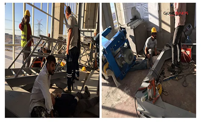 Gaziantep’te fabrikada iskele çöktü: Bir ölü 4 yaralı