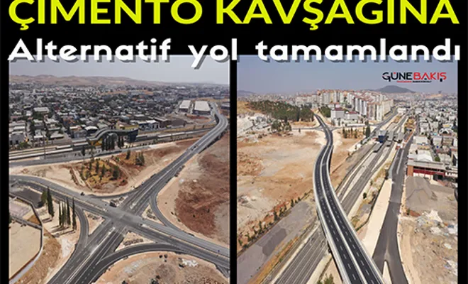 Çimento kavşağının trafik yükünü azaltacak yeni yol tamamlandı