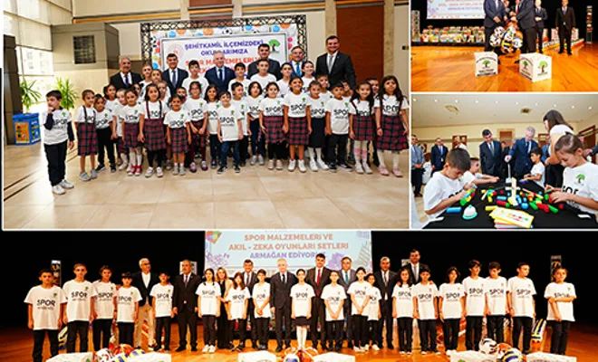 Şehitkamil’den tüm okullara spor malzemesi ile akıl ve zeka oyunları armağanı