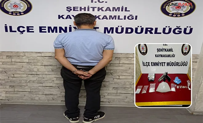 Üzerinde uyuşturucu madde ve kurusıkı tabanca çıkan şahıs tutuklandı