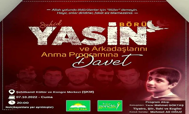 Yasin Börü ve arkadaşları Gaziantep’te anılacak