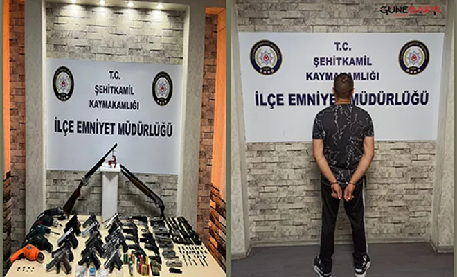 Şehitkamil’de silah imal ve ticareti yapan 1 şüpheli şahıs gözaltına alındı