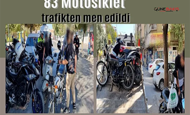 Gaziantep’te 83 motosiklet trafikten men edildi