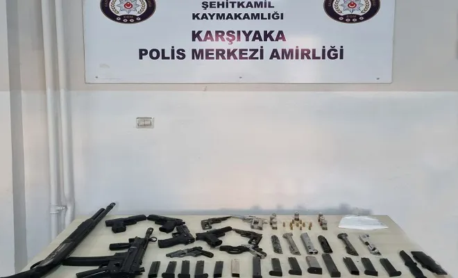 Sosyal medyadan silah ve kesici alet teşhir eden şüpheli yakalandı