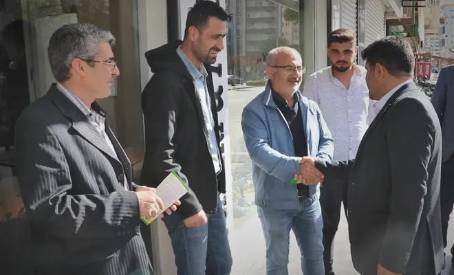 HÜDA PAR Gaziantep İl Başkanı Göçer, esnafı dinlemeye devam ediyor