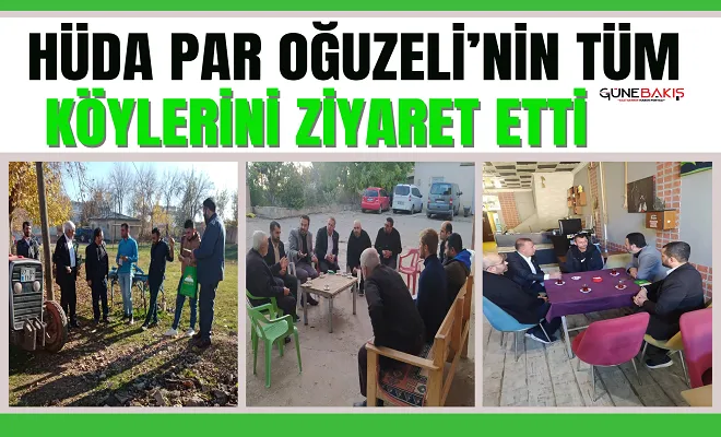 HÜDA PAR Oğuzeli’nin tüm köylerini ziyaret etti